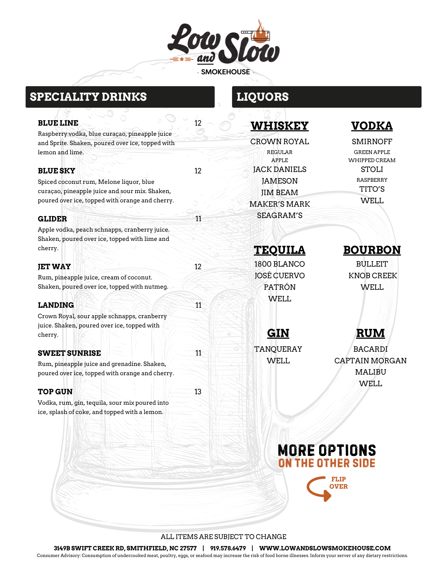 LOSL NC - Drinks Menu - Rear-1