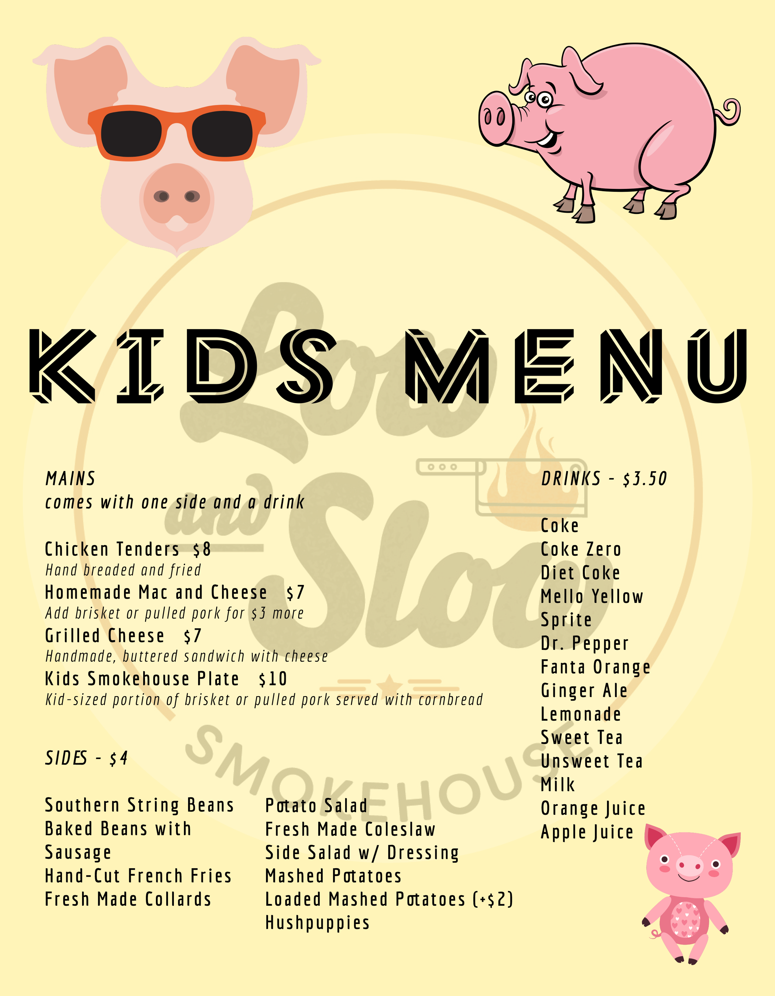 LOSL NC Kids Menu