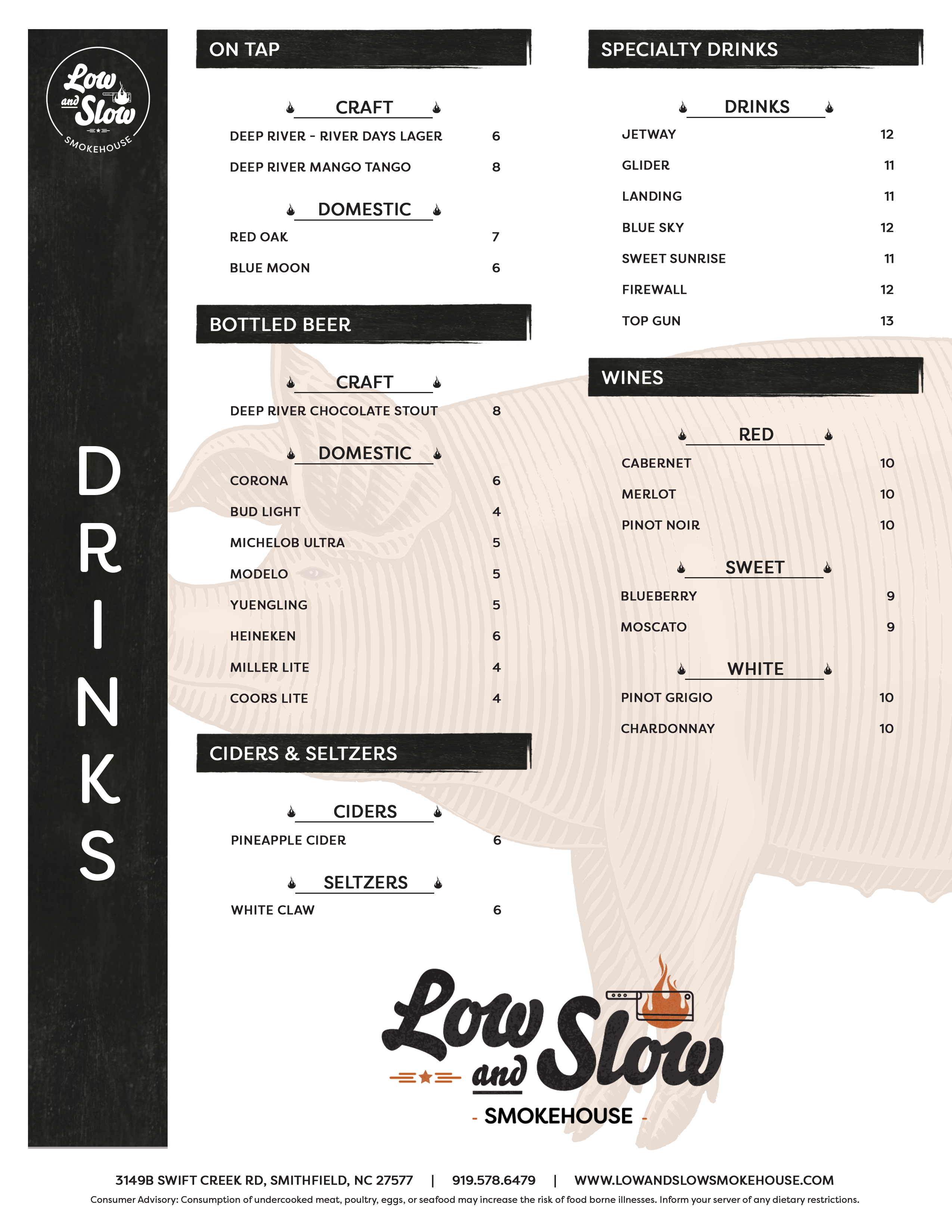 LOSL NC Smithfield Menu - Drink